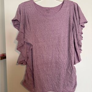 Isabel Maternity by Ingrid & Isabel Purple Short Sleeve Top